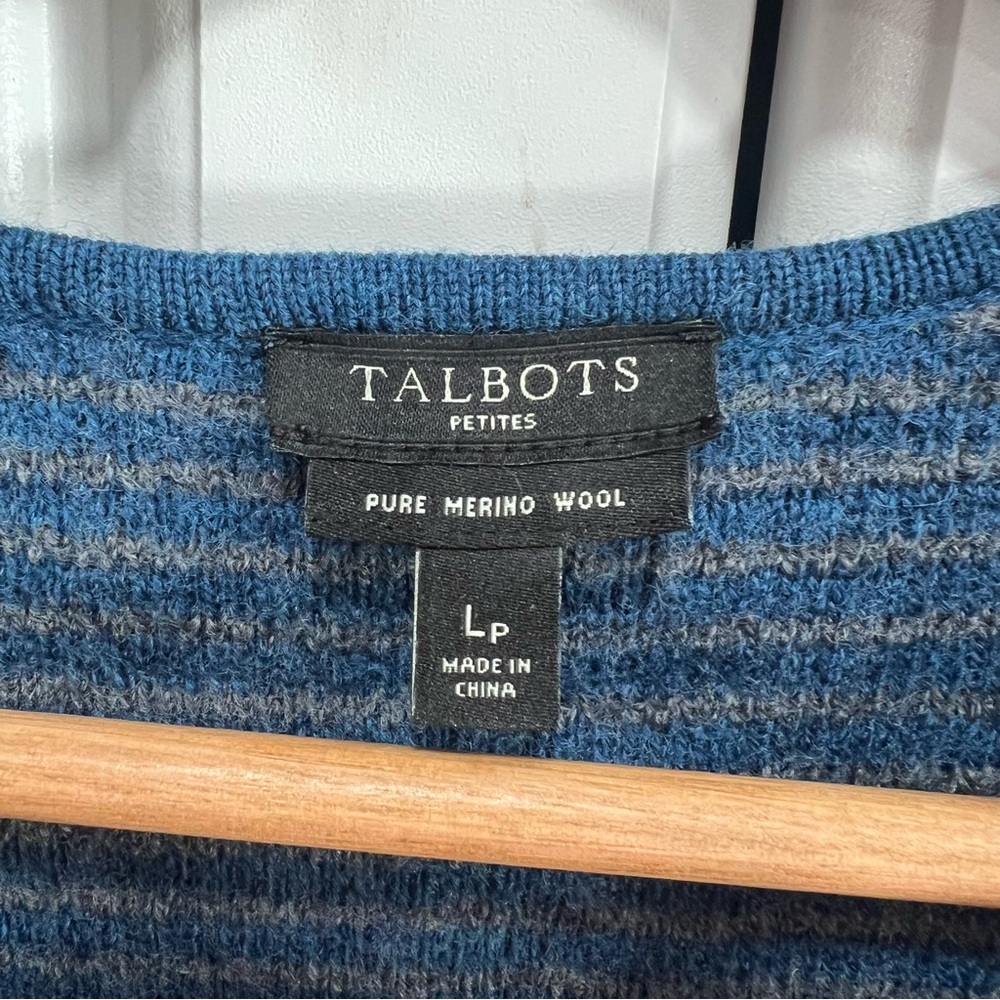 Talbots Pure Wool women multicolor‎ Cardigan size LP - Picture 8 of 9